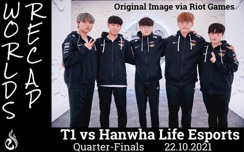 Thumbnail of article Leaguesports: Worlds Recap (T1 vs Hanwha Life Esports)