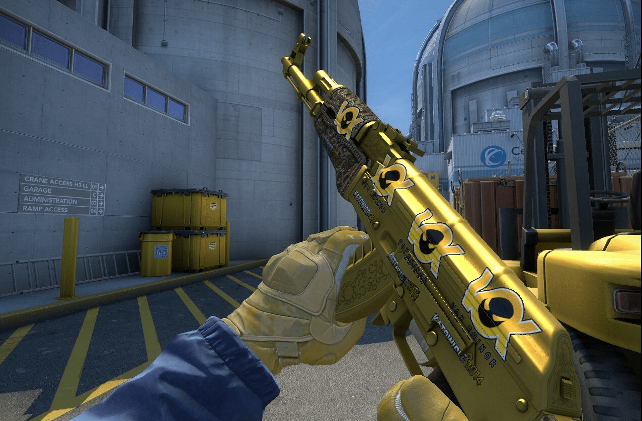 CS:GO AK-47 Gold Arabesque Craft