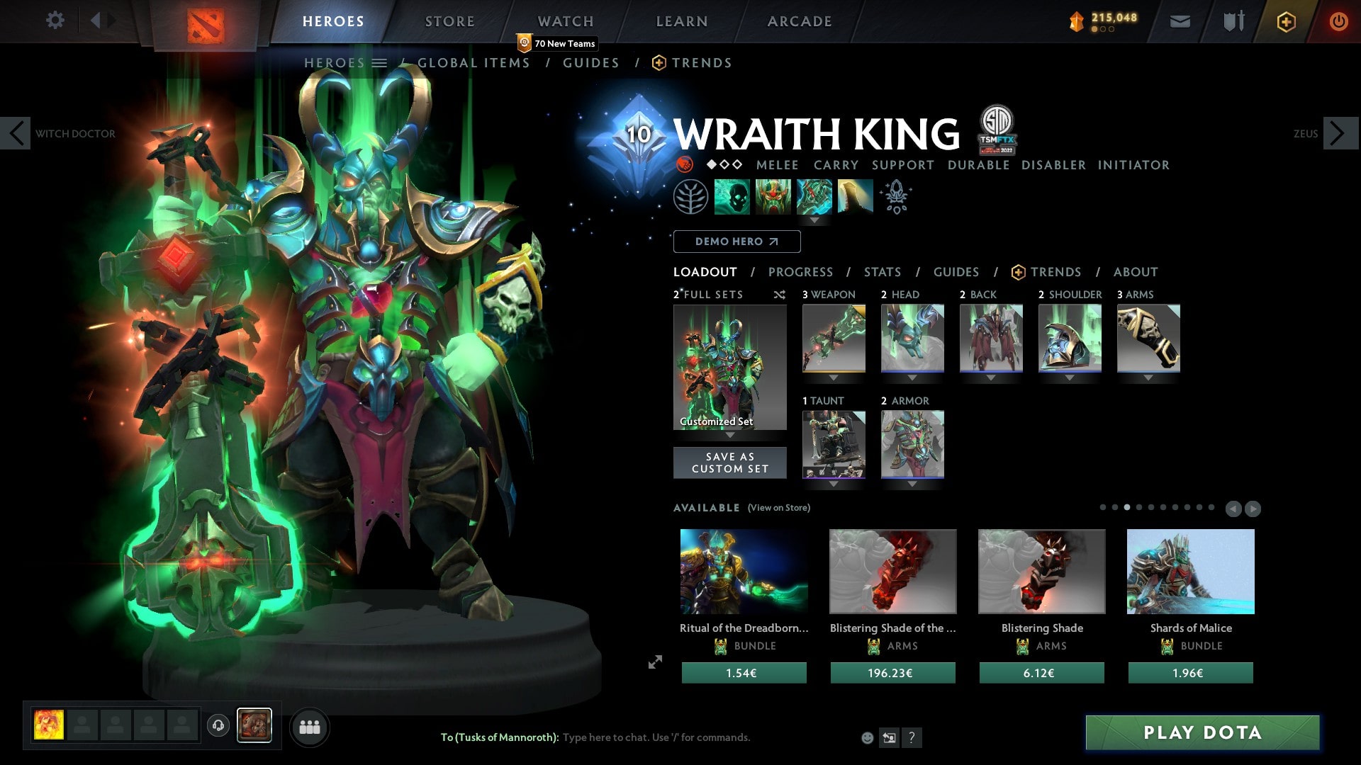 Dota 2 Cheap Sets Wraith King