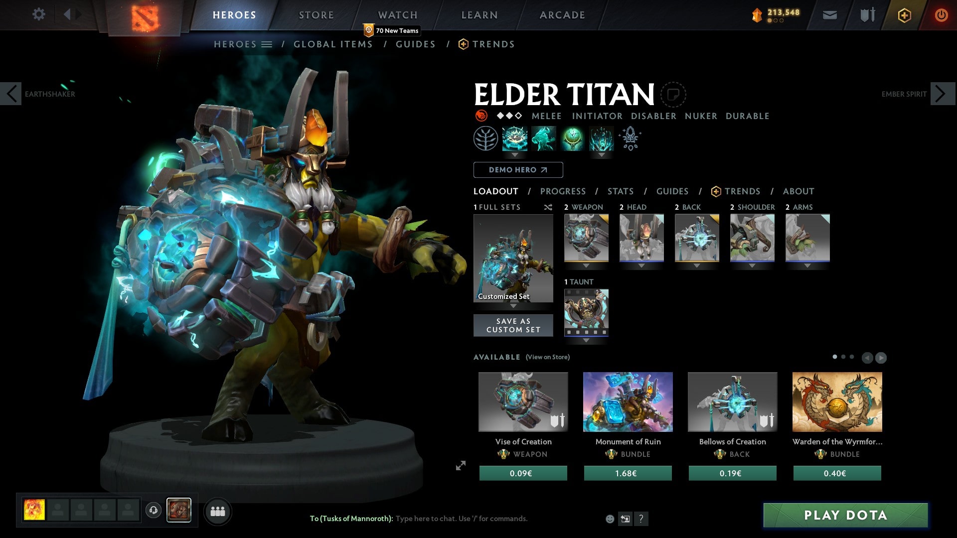 Dota 2 Cheap Sets Elder Titan