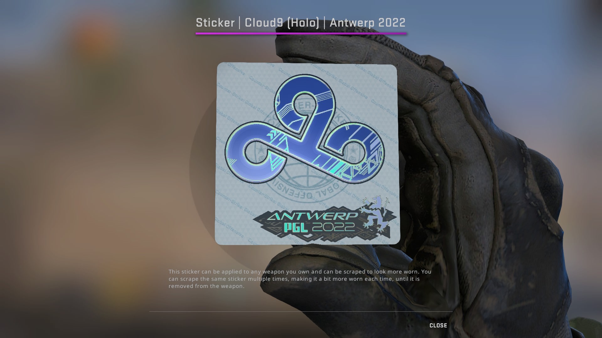 Stiker biru terbaik untuk kerajinan cloud9