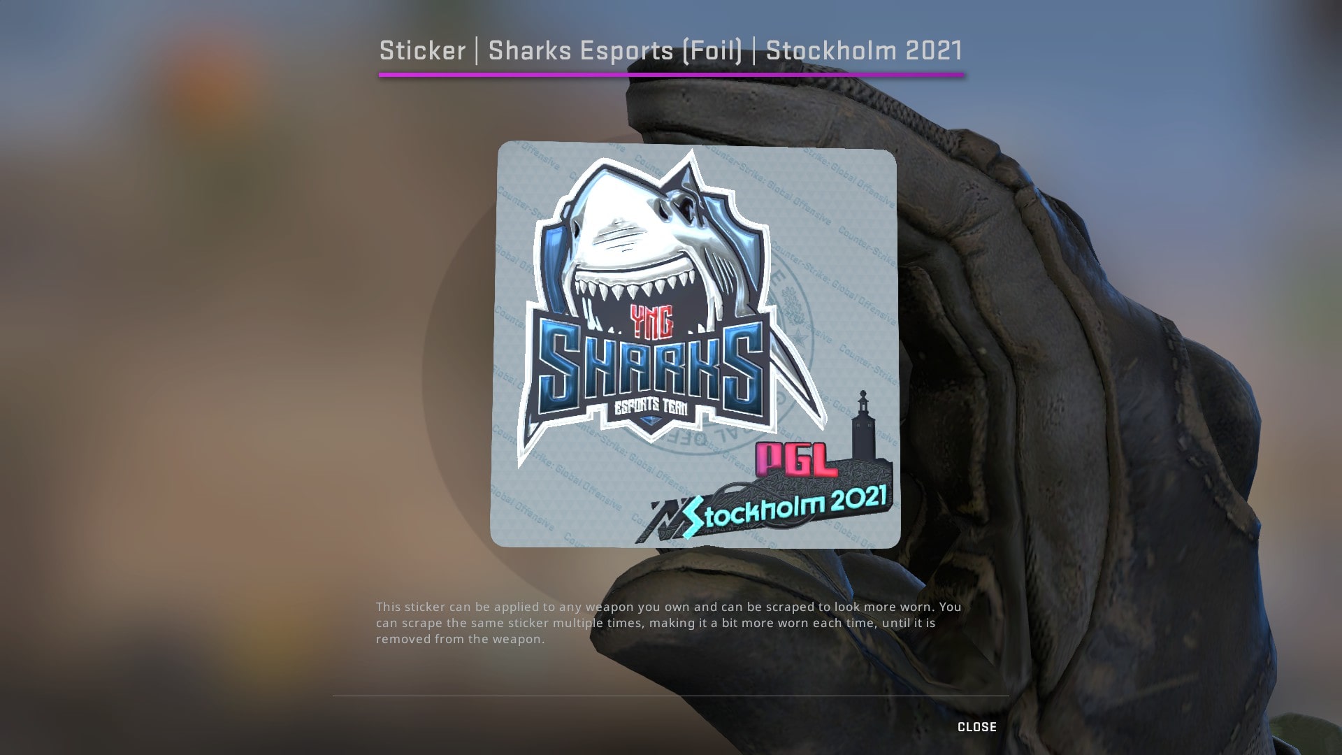 Най -добрите сини стикери за занаятчийски акули eSports