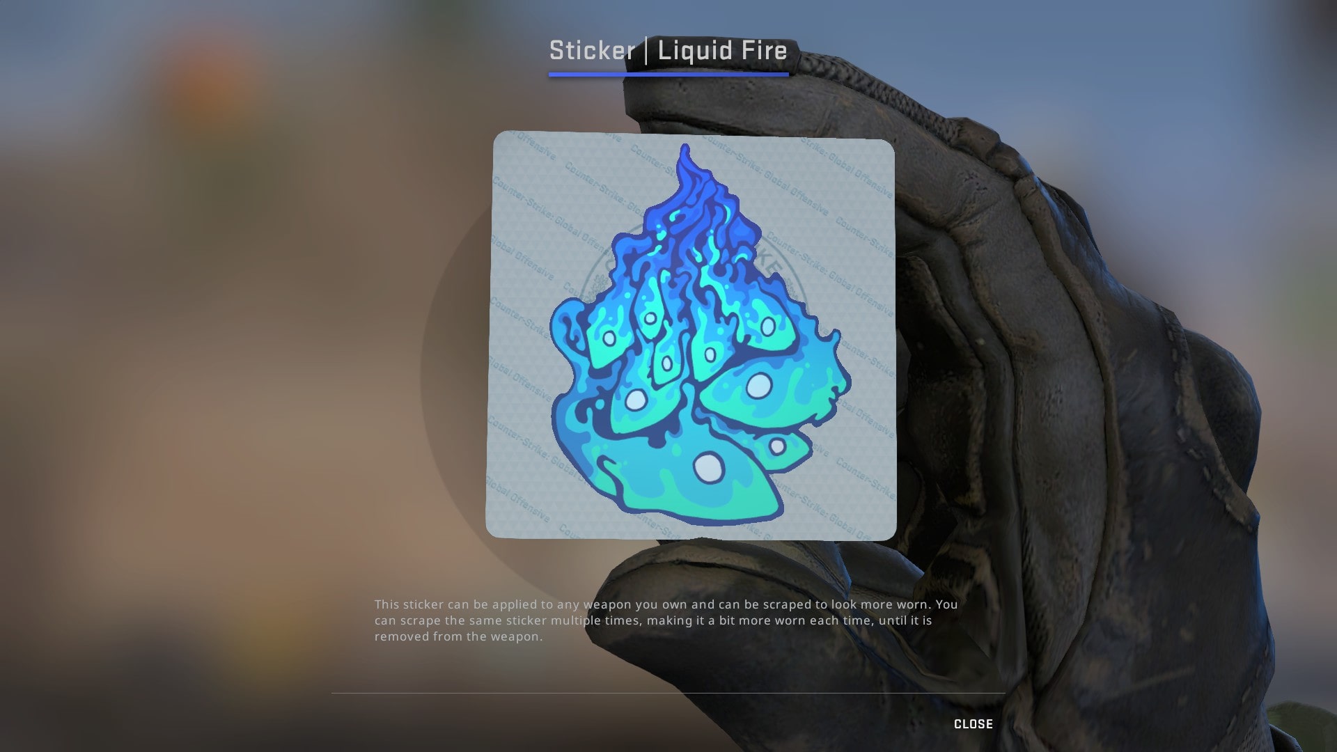 最佳工藝藍色貼紙液體火