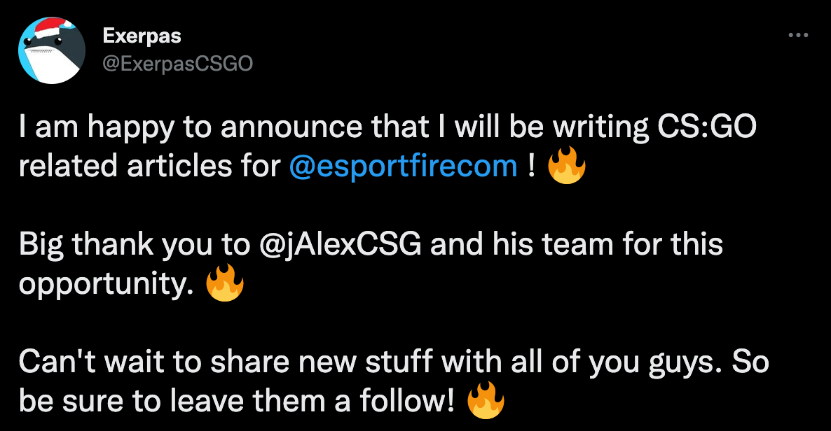 CS:GO EsportFire Exerpas announcement